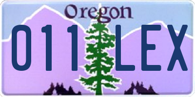 OR license plate 011LEX