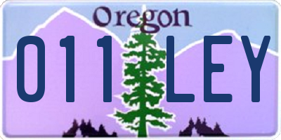 OR license plate 011LEY