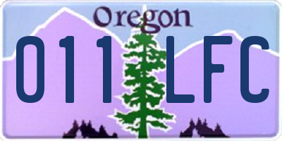 OR license plate 011LFC