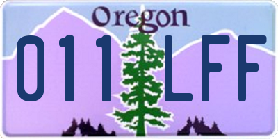 OR license plate 011LFF