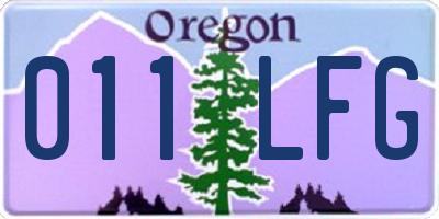 OR license plate 011LFG
