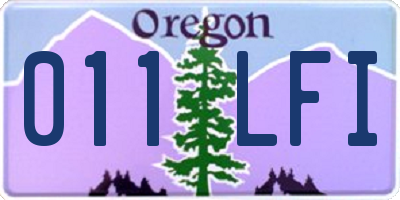OR license plate 011LFI