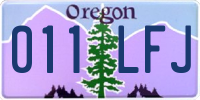 OR license plate 011LFJ