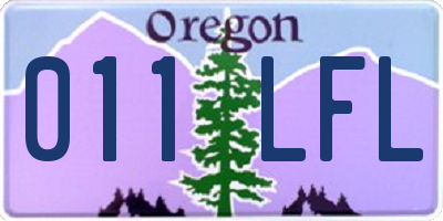 OR license plate 011LFL