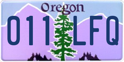 OR license plate 011LFQ