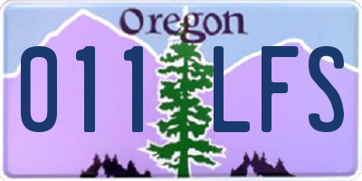 OR license plate 011LFS