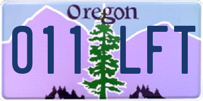OR license plate 011LFT