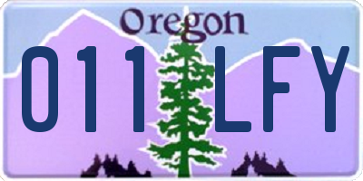 OR license plate 011LFY