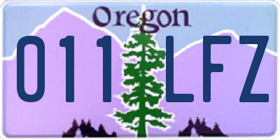 OR license plate 011LFZ