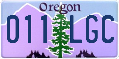 OR license plate 011LGC