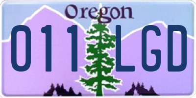 OR license plate 011LGD