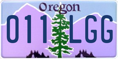 OR license plate 011LGG