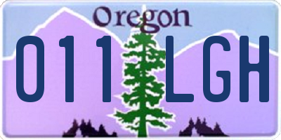 OR license plate 011LGH