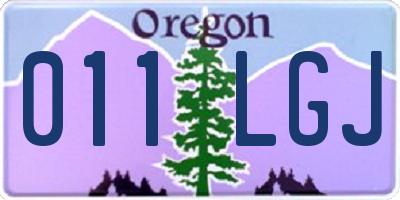 OR license plate 011LGJ