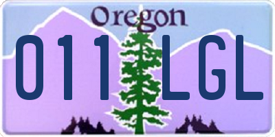 OR license plate 011LGL