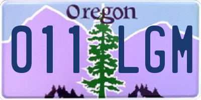 OR license plate 011LGM
