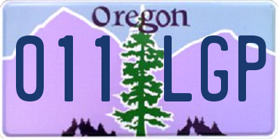OR license plate 011LGP