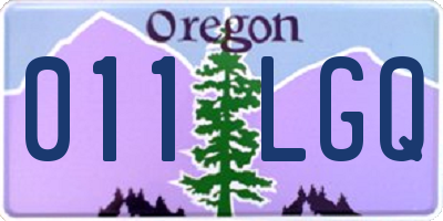 OR license plate 011LGQ