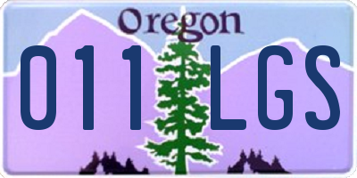 OR license plate 011LGS