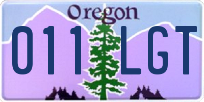 OR license plate 011LGT