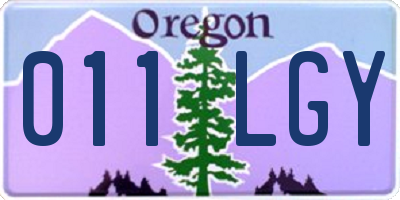 OR license plate 011LGY
