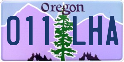 OR license plate 011LHA