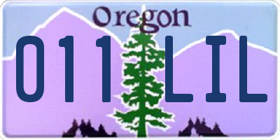 OR license plate 011LIL