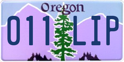 OR license plate 011LIP