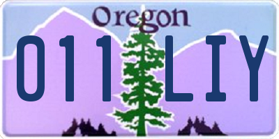 OR license plate 011LIY