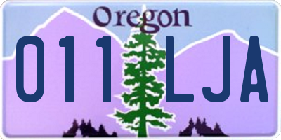 OR license plate 011LJA
