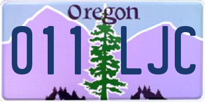 OR license plate 011LJC
