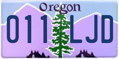 OR license plate 011LJD