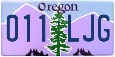 OR license plate 011LJG
