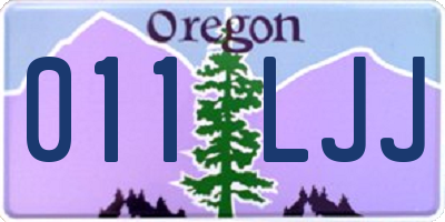 OR license plate 011LJJ
