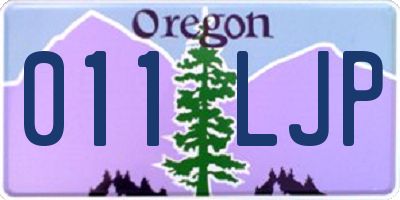 OR license plate 011LJP