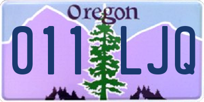 OR license plate 011LJQ