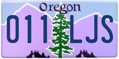 OR license plate 011LJS