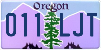 OR license plate 011LJT
