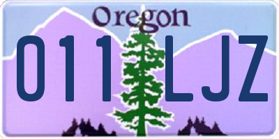 OR license plate 011LJZ
