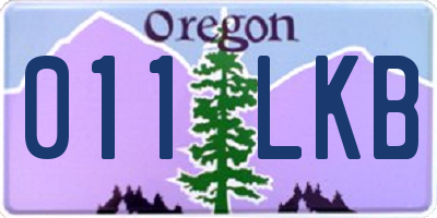 OR license plate 011LKB