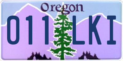 OR license plate 011LKI