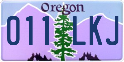 OR license plate 011LKJ