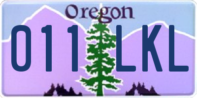 OR license plate 011LKL