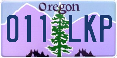 OR license plate 011LKP