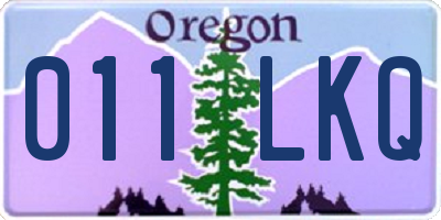 OR license plate 011LKQ