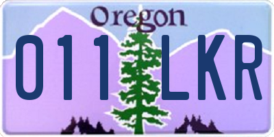 OR license plate 011LKR