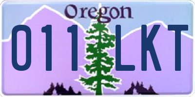 OR license plate 011LKT
