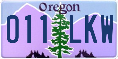 OR license plate 011LKW