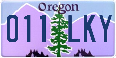 OR license plate 011LKY
