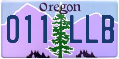 OR license plate 011LLB
